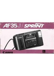 Canon AF 35 J manual. Camera Instructions.